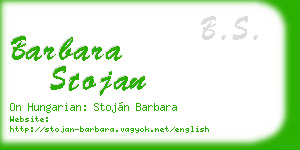 barbara stojan business card